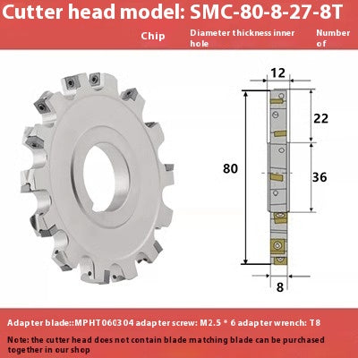 2080-CNC sleeve SMD side and face milling cutterhead CNC indexable chip SMC cutterhead T-slot grooving MPHT06 Shandong Denso Pricision Tools Co.,Ltd.